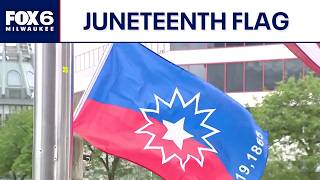 Milwaukee raises Juneteenth flag above city hall | FOX6 News Milwaukee
