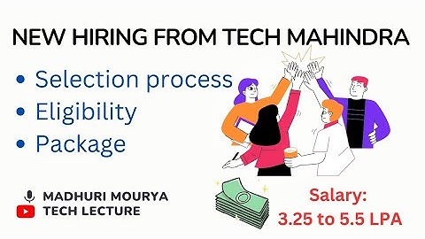 Bulk hiring from Tech Mahindra | Salary: 3.25 to 5.5 LPA