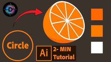 Orange tutorial in Adobe Illustrator - 2 minute tutorial for beginner. #illustrator #piximperfect