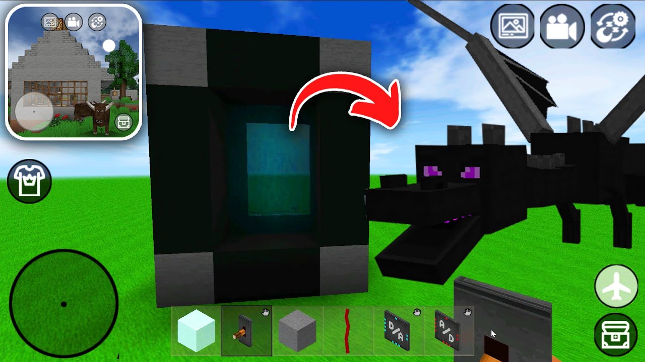 How to Make PORTAL to ENDER DRAGON in MINI BLOCK