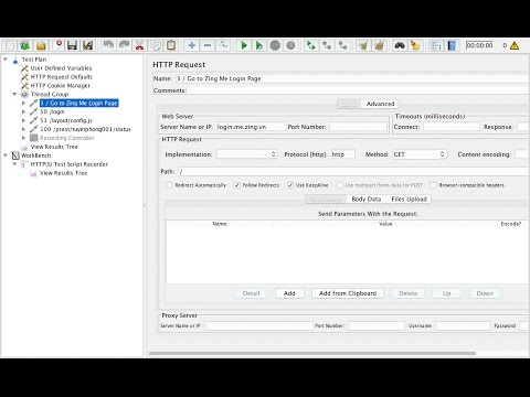 JMeter VN - 1: Hướng dẫn Login và thực hiện Action sau Login bằng JMeter (Demo: Zing Me)