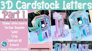 How to make 3D letters with cardstock | Shaker 3D Letters | Part 1 | Shaker inserts