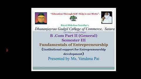 B.Com II General Semester III Fundamentals of Entrepreneurship