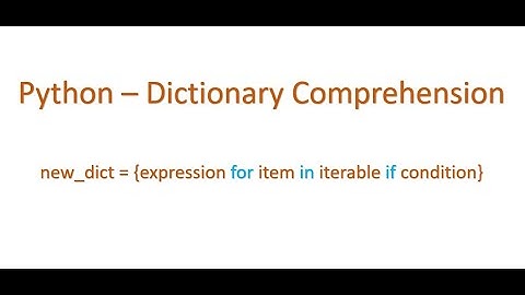 Python Interview questions - what is dictionary comprehension