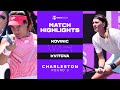 Danka Kovinic vs. Petra Kvitova | 2021 Charleston Round 3 | WTA Match Highlights