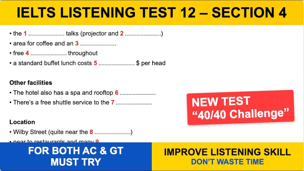 IELTS Listening Practice Test 12 – Section 4 | Practice with Transcript ...