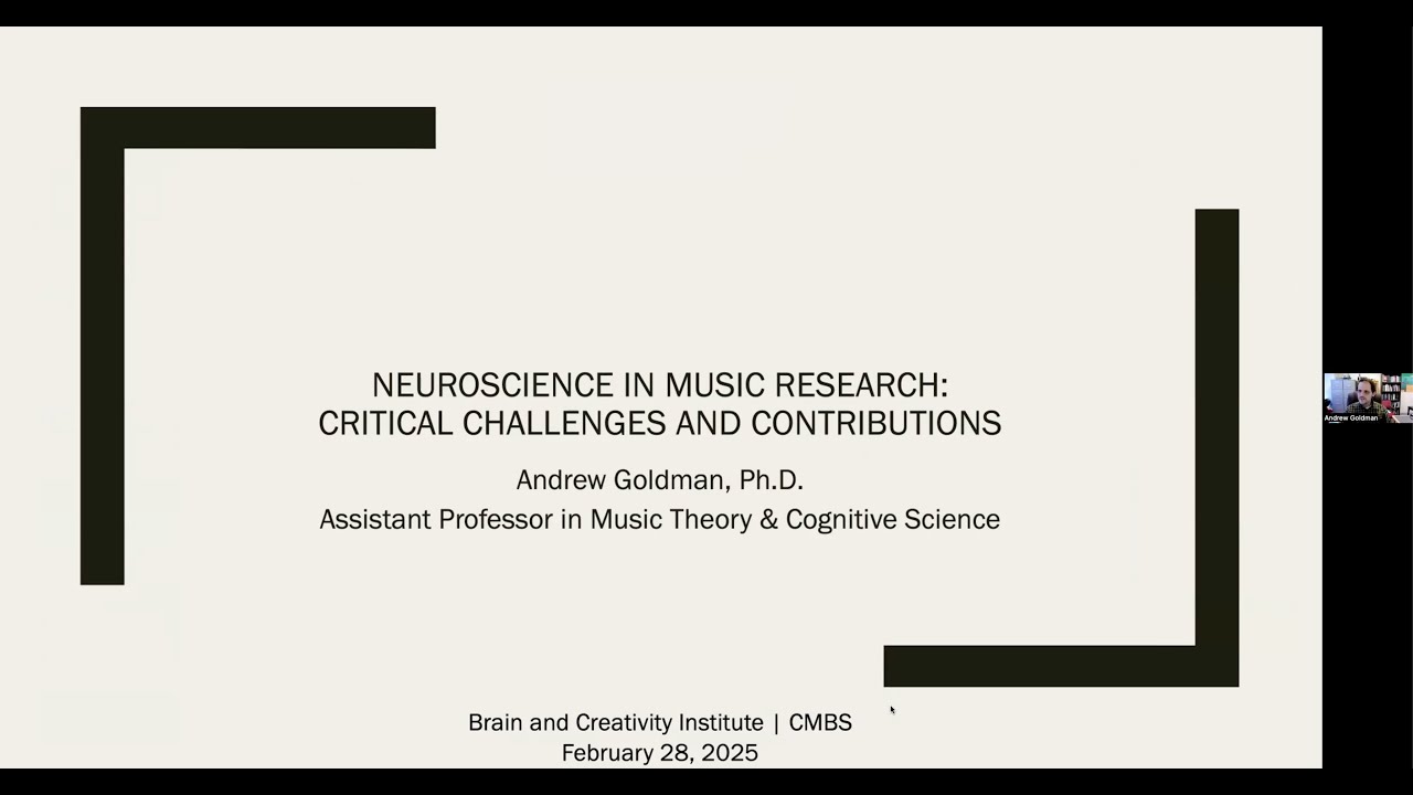 CMBS Faculty Talk fr. Dr. Andrew Goldman