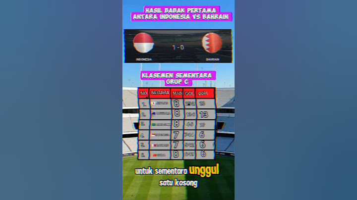 hasil babak pertama pertandingan antara timnas Indonesia vs Bahrain, Indonesia 1-0 bahrain