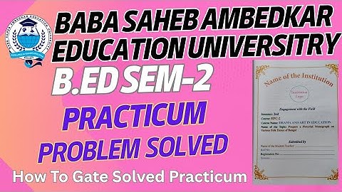 BSAEU B.Ed 2nd Semester Practicum || How to make Practicum File || FREE Practicum PDF Download