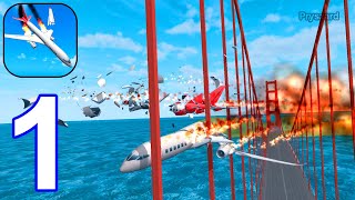 Plane Crash: Flight Simulator  Gameplay Walkthrough Part 1 All Maps (iOS, Android)