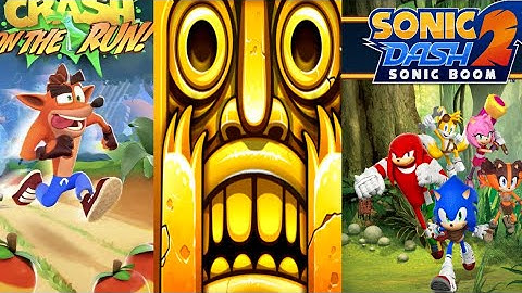 Temple run 2 Vs Sonic dash2 Vs Crash on the run | Endless running games