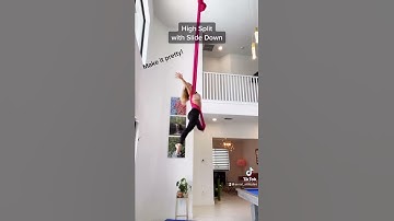 Aerial Yoga tutorial - Cool Split on Aerial Hammock from Crossback straddle! 😄