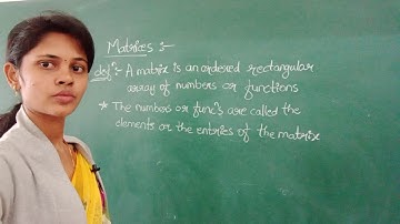 MATHS--2nd Year, Matrices  By- Poornima Hiremath