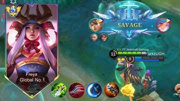 FREYA FULL BUILD FOR EASY SAVAGE!!! ( MUST TRY ) FREYA BEST BUILD 2025 - MLBB