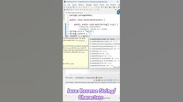 #Java Reverse String,  Characters