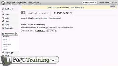 How To Install A Wordpress Theme On Your iPage Wordpress Website