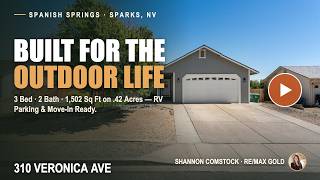 Spanish Springs suburb of Reno -- Home for Sale, RV Parking, BLM Access| 310 Veronica Ave Sparks NV