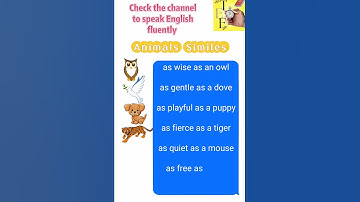 Thumbnail of Animal Animal similes _ animals in English _ English vocabulary #English
