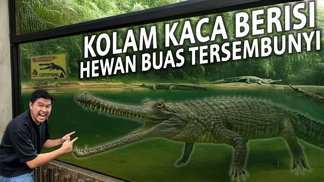 KOLAM KACA RAKSASA ISINYA HEWAN BUAS TERSEMBUNYI! TAMAN REPTIL TAMAN MINI INDONESIA 2025!