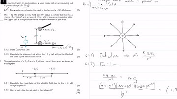 2019 Final|Matric IEB Physics Paper 1 Exam |Question 6| Electric Fields