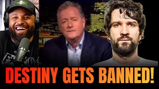Destiny BANNED from Twitch After INSANE Charlie Kirk Rant on Piers Morgan
