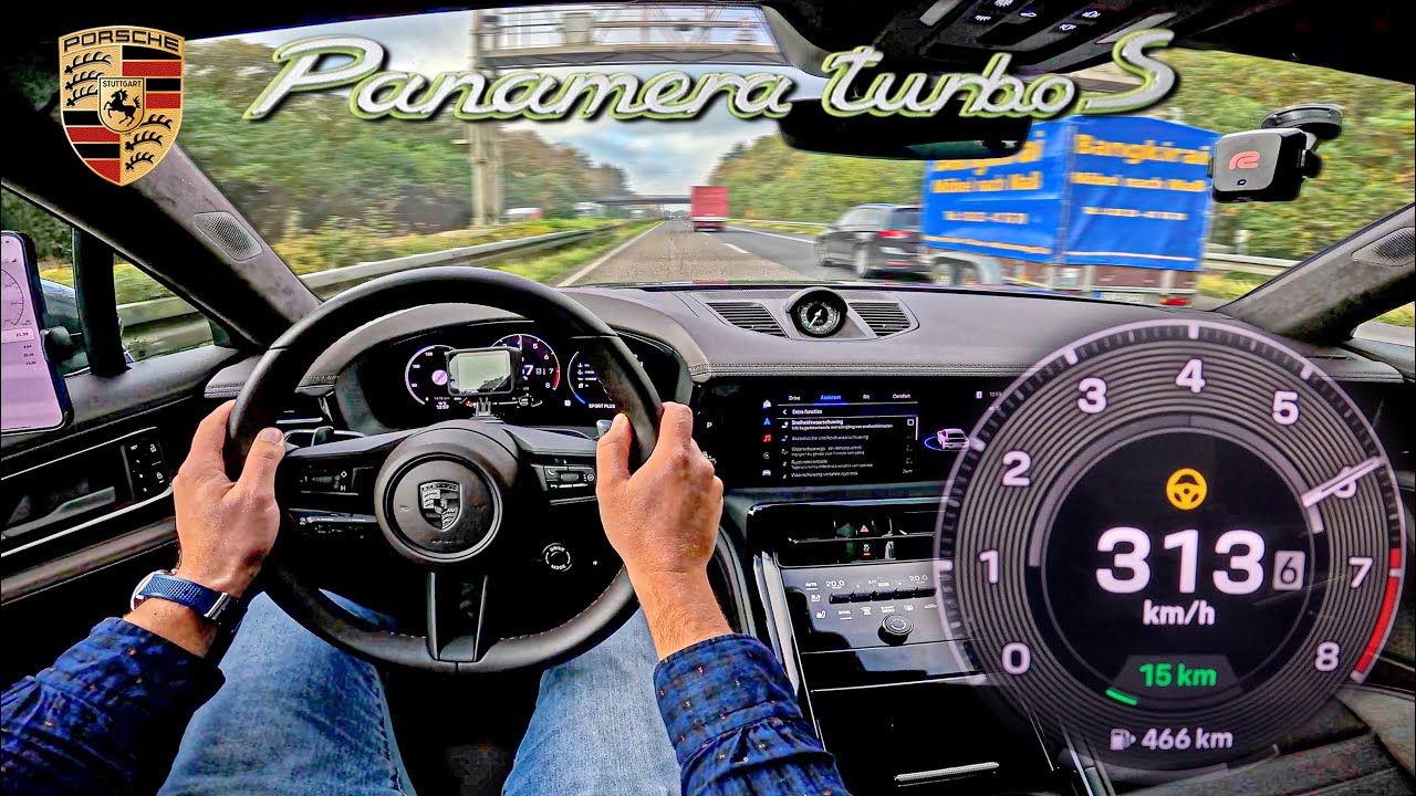 782HP Porsche Panamera TURBO S HYBRID // 313KM/H on AUTOBAHN