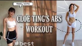 Best ABS workout of CHLOE TING | No equipment