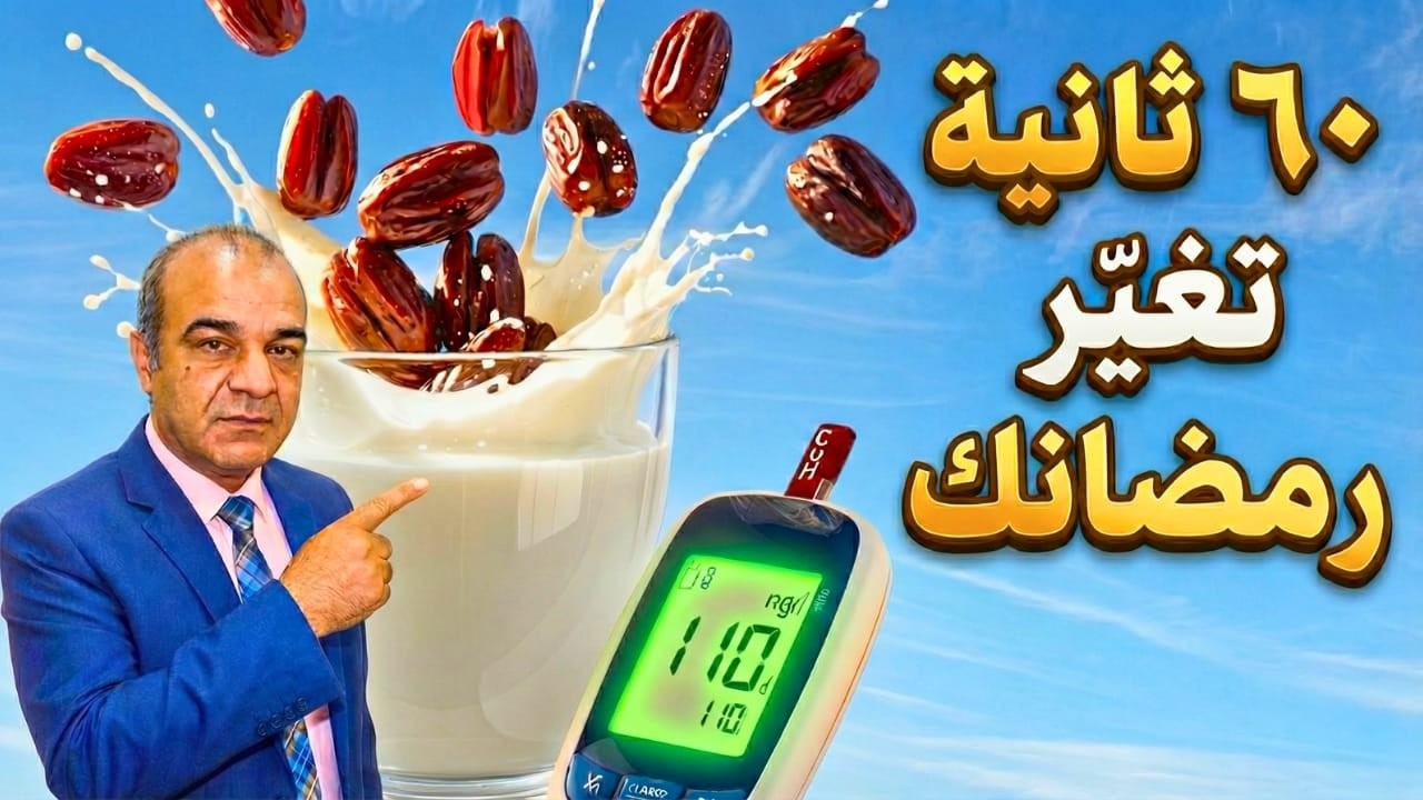 هل يرفع التمر والحليب السكر؟ سرّ الـ 60 ثانية الذي لا يخبرك به أحد! 🌙