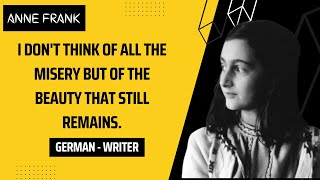 "Remembering Anne Frank: Quotes that Touch the Soul | Authors Quotes 🌹" Profile