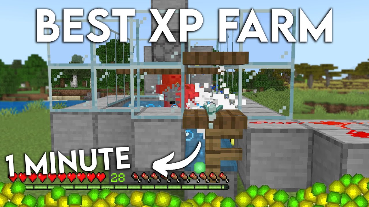 BEST XP FARM in Minecraft Bedrock 1.21 NEW - YouTube