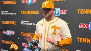 Josh Elander reacts to first win as Tennessee baseball coach