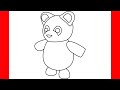 How To Draw Panda From Roblox Adopt Me - Step By Step Drawing