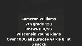 Kameron Williams 7th grade