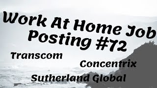 Concentrix | Transcom | Sutherland Global - Work at Home Job Posting #72 screenshot 2