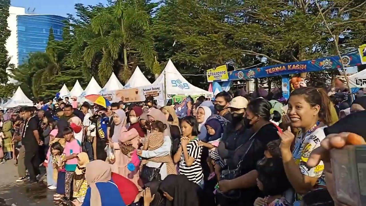 aksi marching band di alun-alun pangkalpinang 29/7/23
