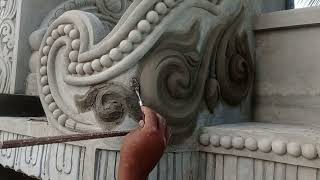 cement carving work...
