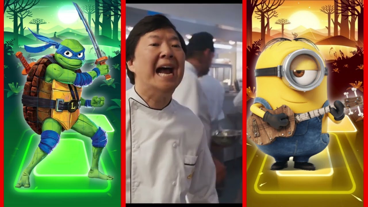 NINJA TURTLE🆚️TOM🆚️MINION! 🐢🐱🎸 Ultimate Music Battle! 🔥 #74