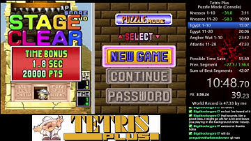 Tetris Plus Puzzle Mode in 47:11