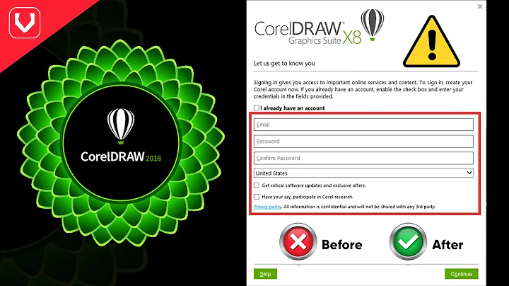 corel draw login problem | how to remove coreldraw x8 email verication message | Vishaldeep Dhamecha