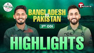 Highlights  Bangladesh Vs Pakistan  3rd Odi  Pakistan Tour Of Bangladesh  T Sports