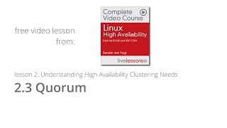 Linux Quorum,  Understanding High Availability Clustering Needs - Linux High Availability course