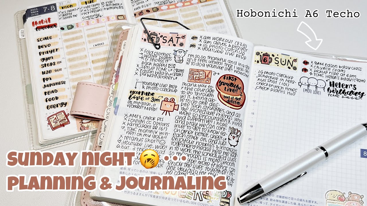 ✍🏼 Sunday night real-time plan with me in my Hobonichi