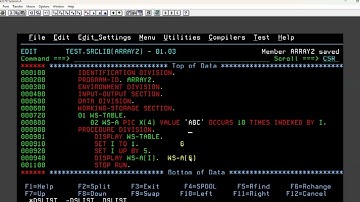 Subscript and Index example in COBOL | All About Mainframes