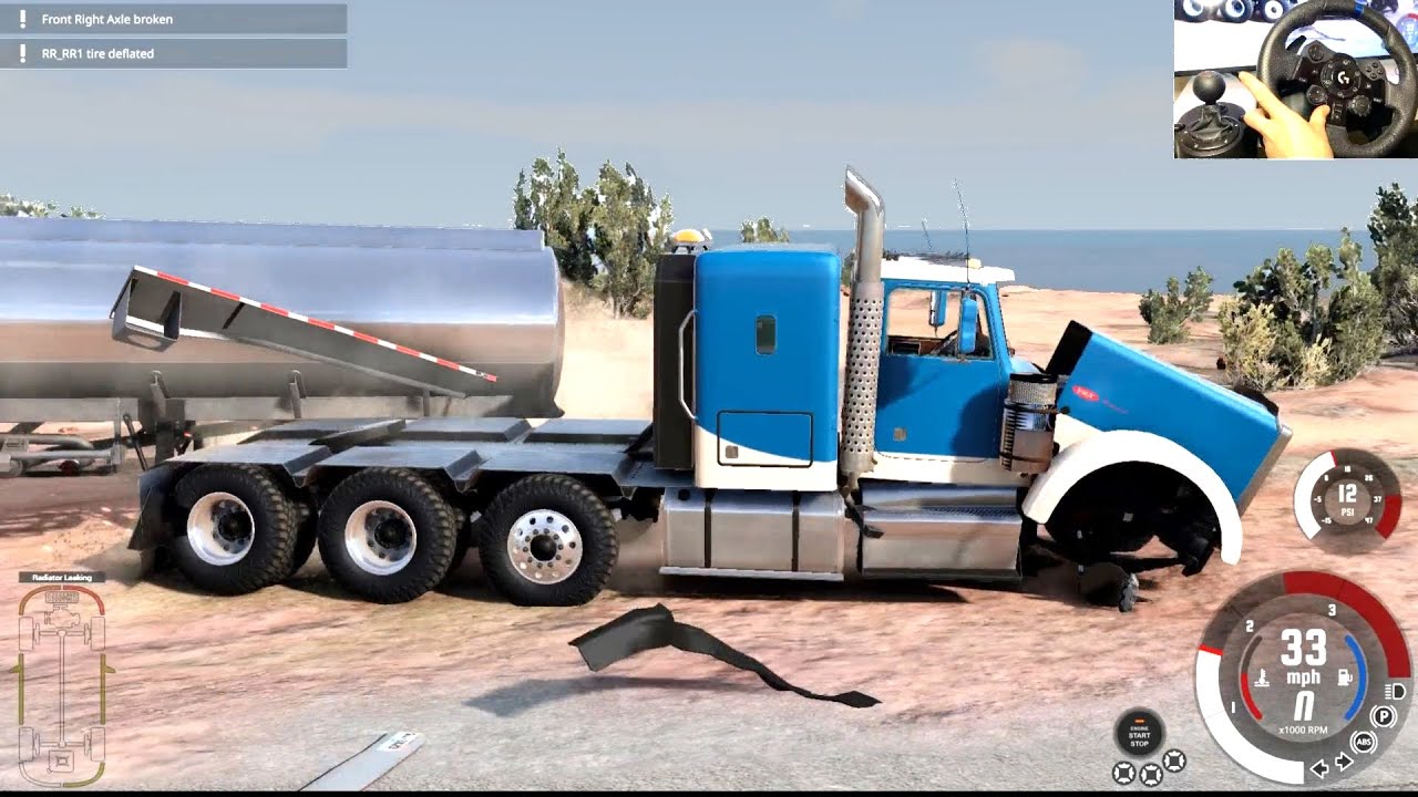 BeamNG Drive - Gavril T85 Heavy Hauler Truck Transporting 35000 Liters of Diesel