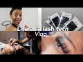 A DAY IN THE LIFE AS A BEGINNER LASH TECH VLOG