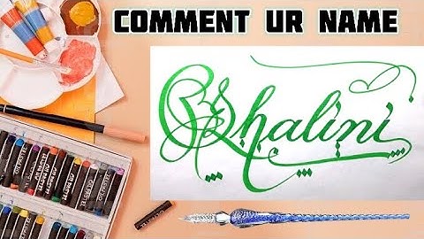 Shalini Name Signature Calligraphy Status | How to Draw, Cursive Calligraphy with Cut Marker