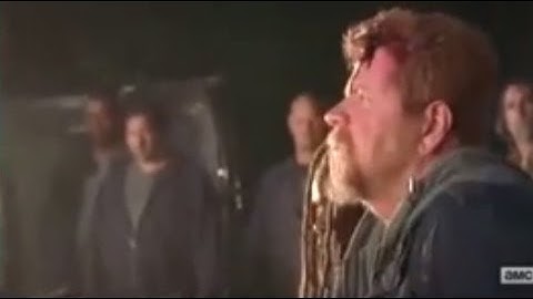 The Walking Dead 7x01 - Negan kill Abraham Scene (Sgt. Abraham Ford Death)