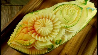 Beautiful Papaya Carving Design Fruit Carving Chef Namtarn