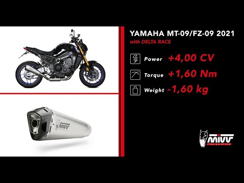 ÉCHAPPEMENT COMPLET ALTO MIVV DELTA RACE CARBONE YAMAHA MT-09 / FZ-09 2021-2023 vidéo