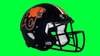BC Lions Helmet CFL Green Screen Logo Loop Chroma Animation